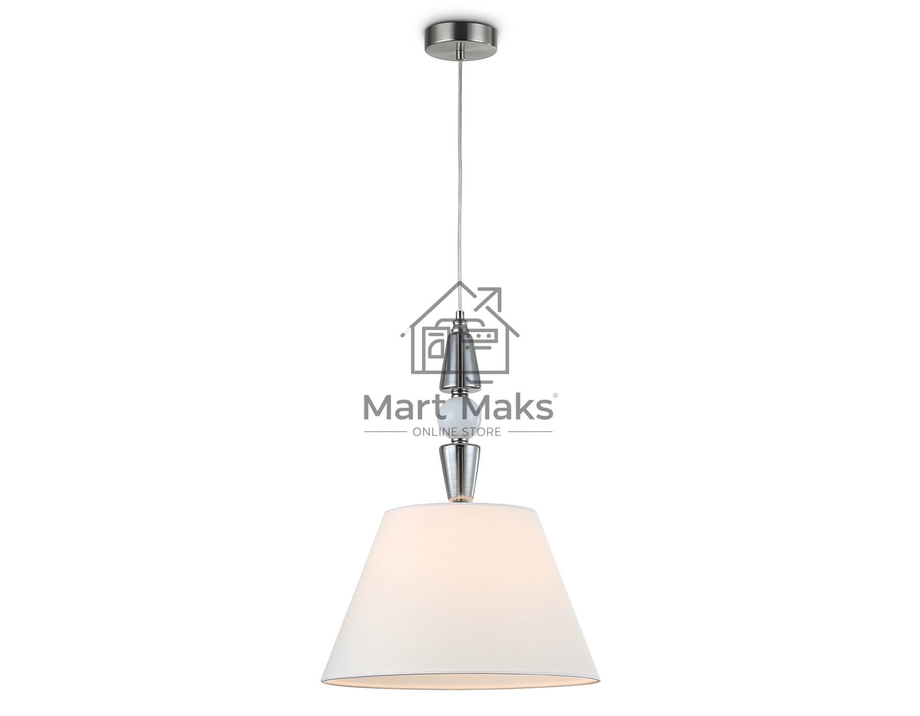 Светильник Ambrella light LH75250 SN/FR сатин никель/белый матовый E27 max 60W D360*500