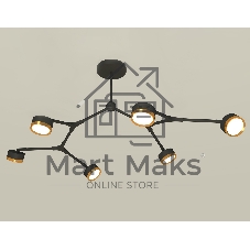Светильник Ambrella light XB9056152/6 SBK/PYG черный песок/золото желтое полированное GX53 (C9056, N8124)