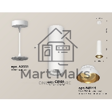 Светильник Ambrella Light XP8191101 SWH/PYG/CL белый песок/золото желтое полированное/прозрачный (A2331, C8191, N8144)