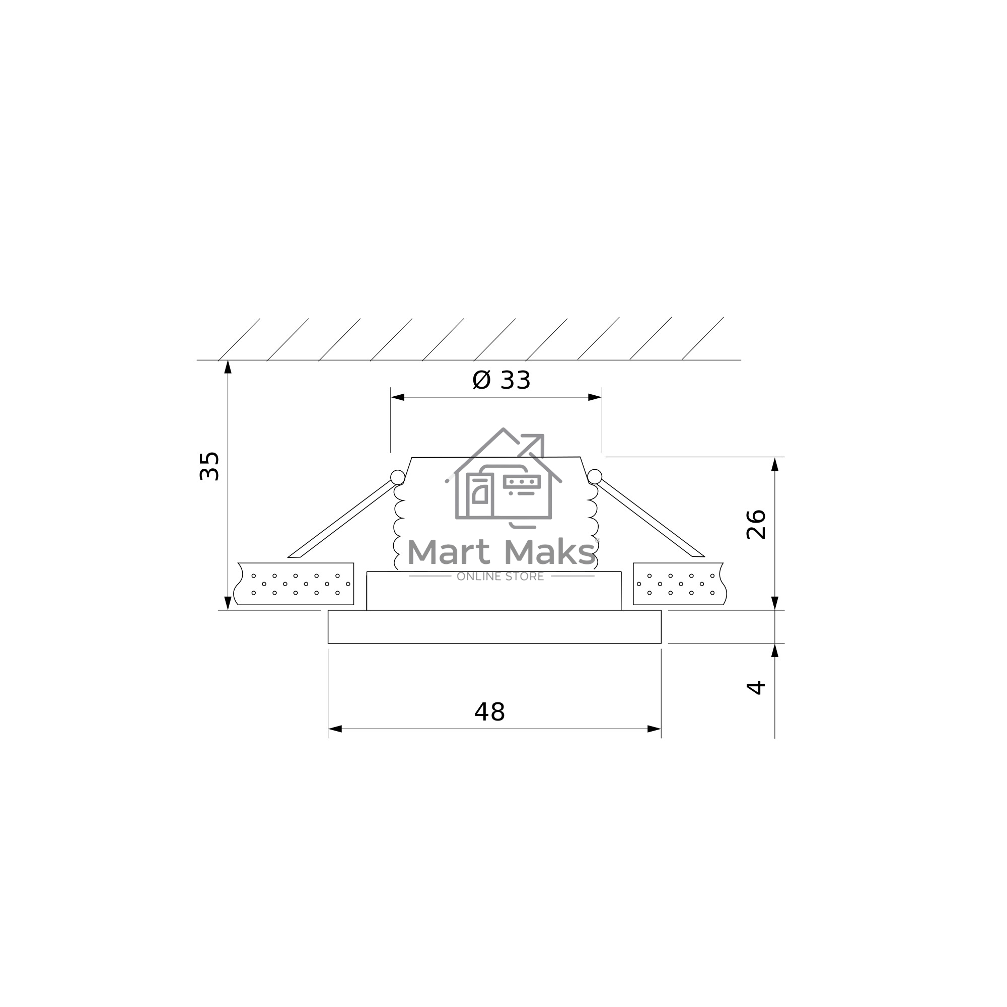 15271/LED / Светильник встраиваемый 3W WH белый