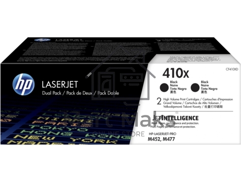 Картридж лазерный HP 410X черный двойная упаковка увеличенной емкости (CF410XD) для HP CLJ M477/M452/M377dw 2 х 6 500 стр.