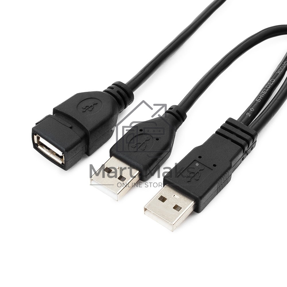Кабель удлинитель USB 2.0 2xAM/AF 1.8м Gembird PRO, позол.конт., черный, пакет CCP-USB22-AMAF-6
