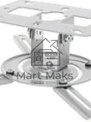 Универсальное потолочное крепление Wize WP-S высота крепления 8 см макс. расстояние между крепежными отв. 260 мм, наклон +/-15°, вращение 360°, до 8 кг, серебрист., рознич. упаковка