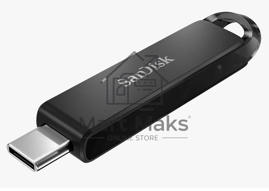 Флешка USB R/W R/W 64GB SanDisk CZ460 Ultra Type-C, USB Type-C, черный
