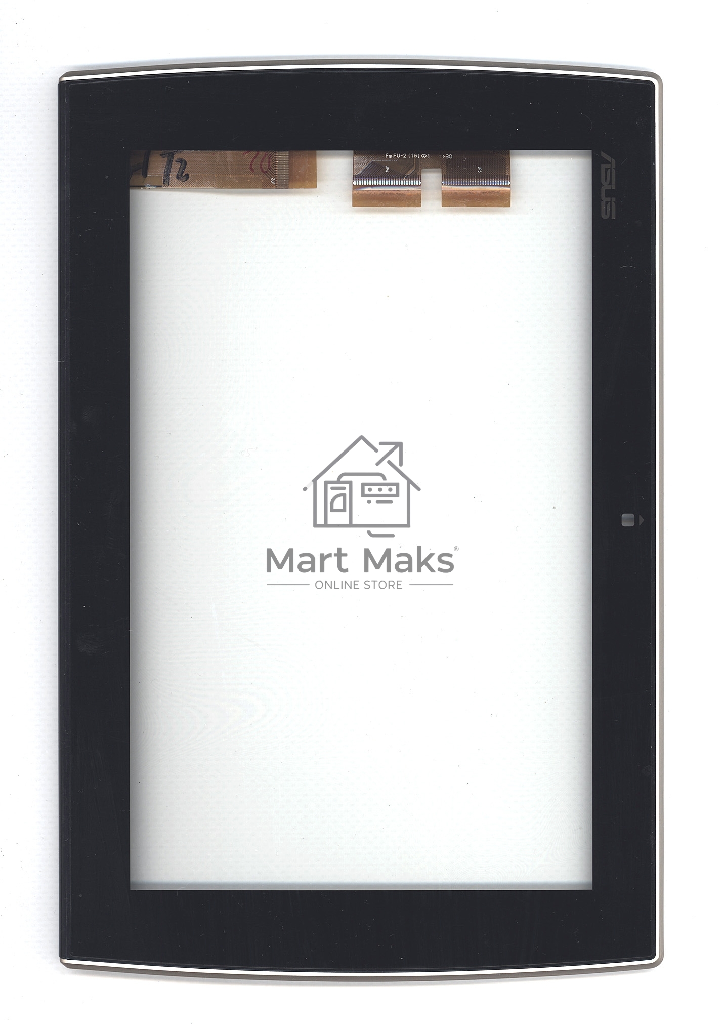 Сенсорное стекло (тачскрин) для Asus Eee Pad Slider SL101, черное с рамкой