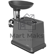 Мясорубка электрическая CENTEK CT-1626 черный, 2000 Вт, 2.0 кг/мин, реверс, защита от перегрузки, насадки - 6