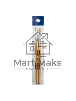 Кисть оформительская Silwerhof 983049 щетина, плоская, №4, ПЛАСТИЛИНОВАЯ КОЛЛЕКЦИЯ, деревянная, лакированная ручка