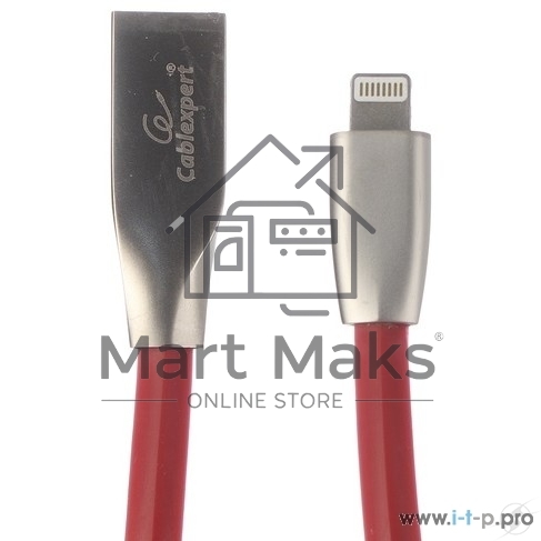 Кабель Cablexpert для Apple CC-G-APUSB01R-1M, AM/Lightning, серия Gold, длина 1м, красный, блистер