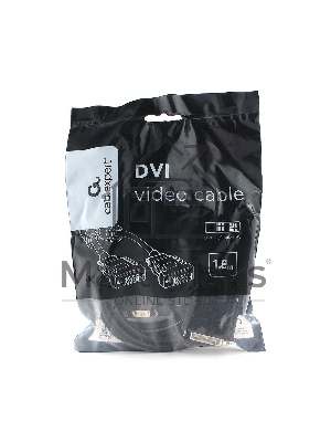 Кабель DVI-D single link Cablexpert CC-DVIL-BK-6, 19M/19M, 1.8м, CCS, черный, экран, феррит.кольца, пакет