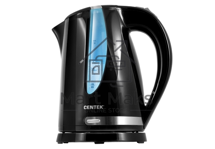 Чайник Centek CT-0040 черный 1.8л, 2200Вт, открывание кнопкой, внутренняя подсветка