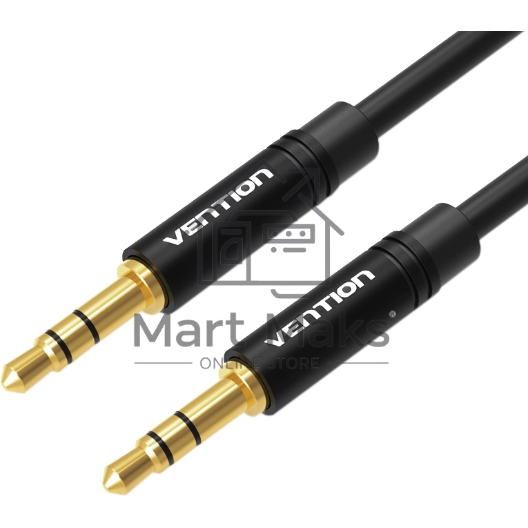 Кабель Vention аудио Jack 3,5 mm M/Jack 3,5 mm M - 1.5м черный Кабель Vention аудио Jack 3,5 mm M/Jack 3,5 mm M - 1.5м черный