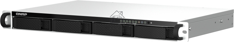 Сетевое хранилище SMB QNAP TS-464eU-8G NAS 4 HDD trays, rackmount 1U, 1 PSU. 4-core Intel Celeron N5105/N5095 2.0-2.9 GHz, 8 GB RAM, 2x2.5GbE, 2xUSB 3.2 Gen 2 (10Gbps), 2xUSB 2.0, 1xHDMI, 2xM.2 PCIe Gen 3 x1 slots, W/o rail kit RAIL-B02