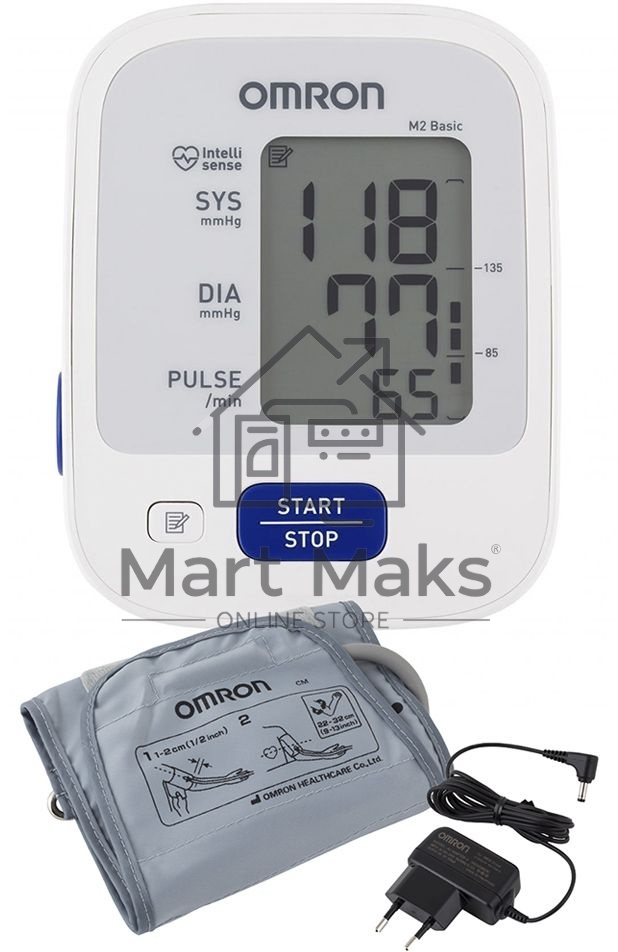 Тонометр OMRON M2 Basic (HEM-7121-ARU) с адаптером