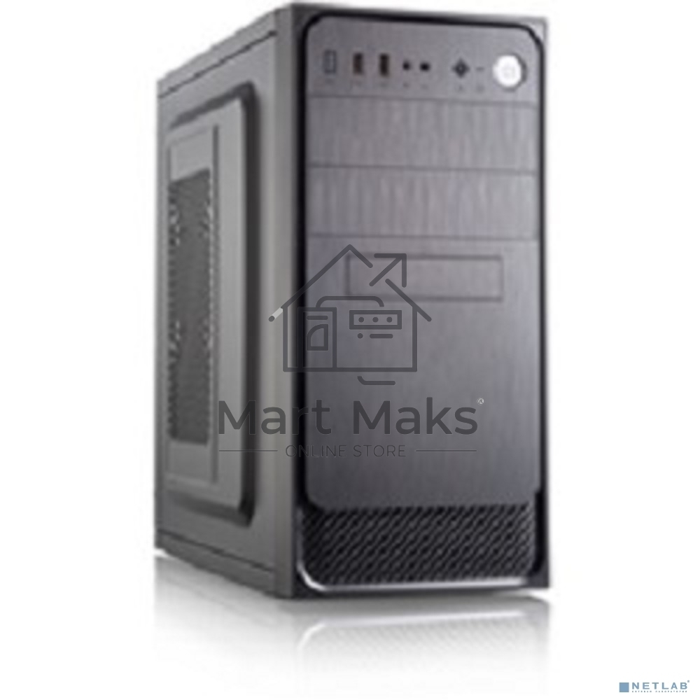 Компьютерный корпус с блоком питания Foxline 450Вт. Сase Forza mATX, 450W, 2xUSB2.0, Black, w/o FAN, 12 cm fan PSU, power cord