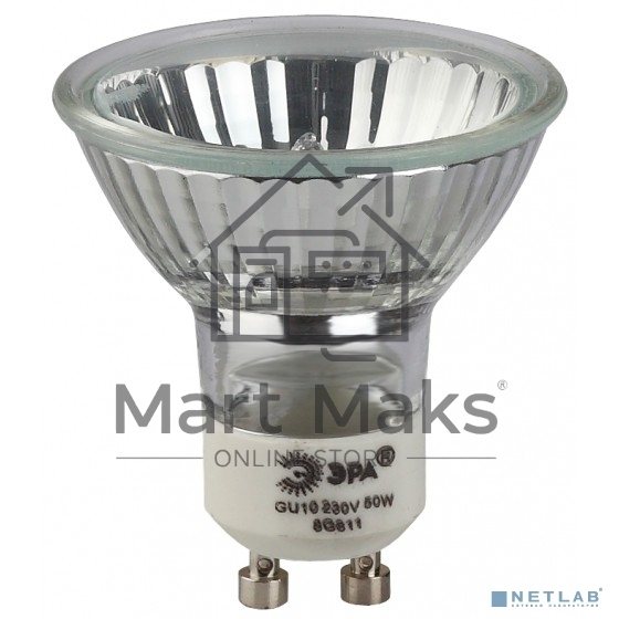 Лампа галогенная ЭРА GU10-JCDR (MR16) -35W-230V(10/200/4800)