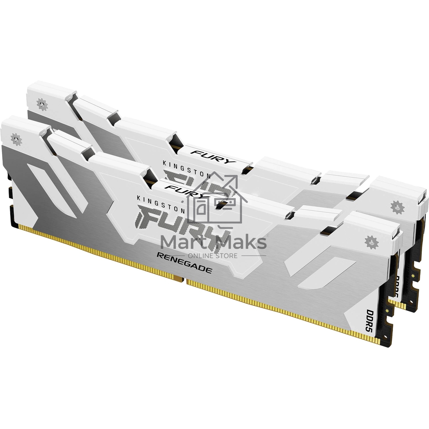Оперативная память Kingston Fury Renegade, DDR5, 32GB (2x16GB), 7200MHz, CL38, DIMM, радиатор, белый