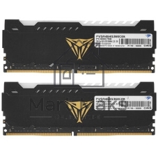Оперативная память Patriot Viper Steel, DDR4, 64GB (2x32GB), 3600MHz, CL20, DIMM, с радиатором, RGB, черный