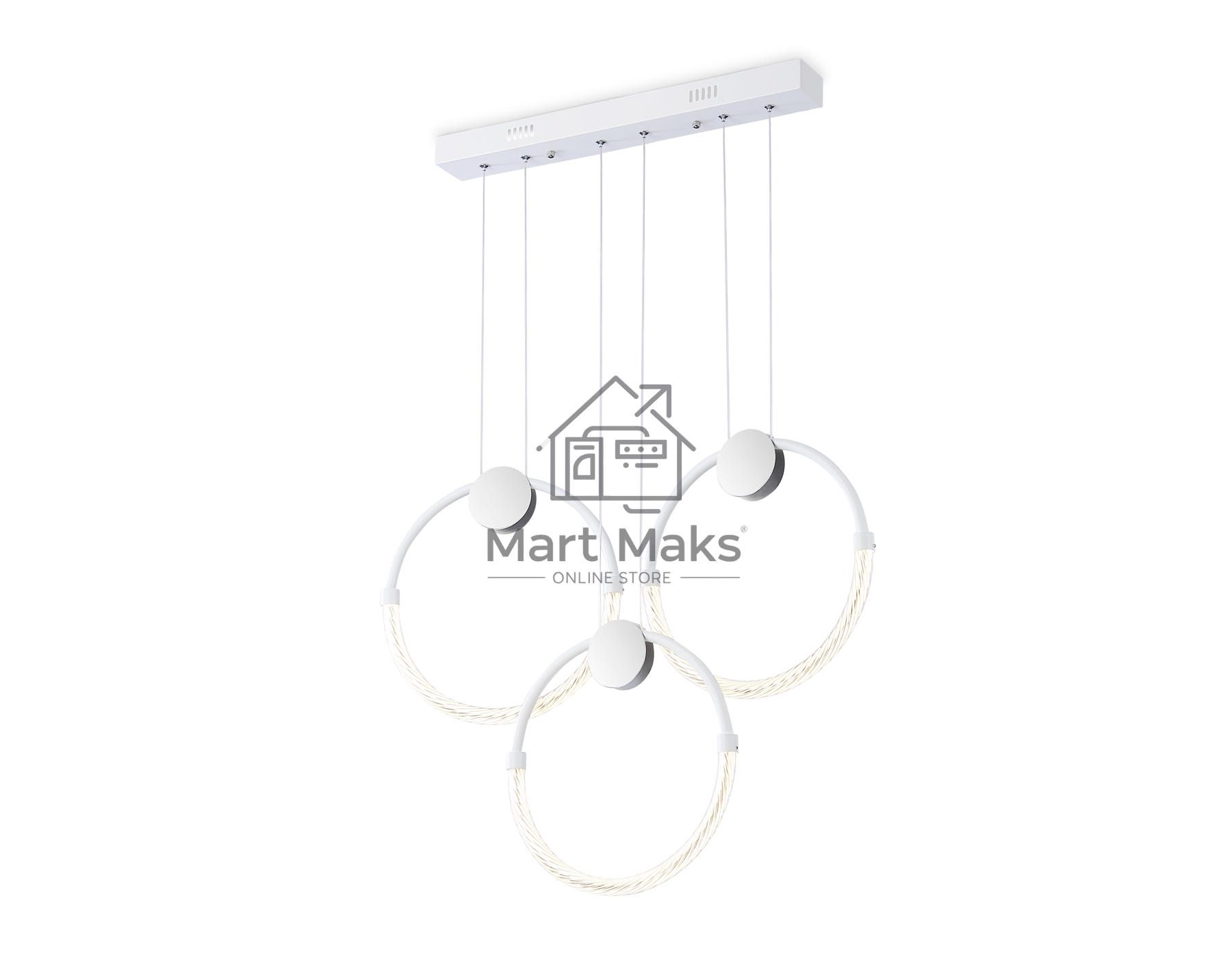 Светильник Ambrella light FL10595/3 WH/CH белый/хром 4200K 34W 630*20*1200 (Без ПДУ)