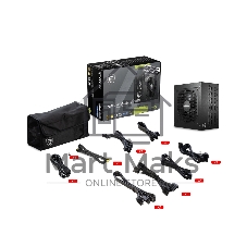 Блок питания MSI MAG A750GL PCIE5, 750Вт, 80+ Gold, 120мм, модульный, черный