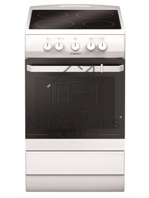 Плита электрическая Hansa FCCW54000 белый, конфорок 4 шт, духовка 68 л, 50 см x 85 см x 60 см