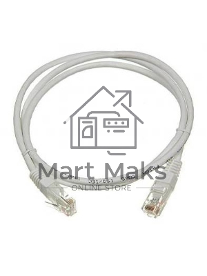 Патч-корд TWT UTP кат.6, с заливными колпачками, 1.0 м, серый