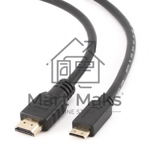 Кабель HDMI-miniHDMI Cablexpert CC-HDMI4C-10, 19M/19M, v2.0, медь, позол.разъемы, экран, 3.0м, черный, пакет