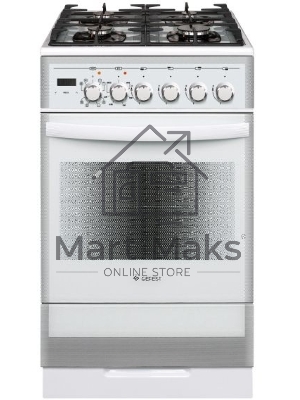 Плита комбинированная Gefest ПГЭ 5502-03 0042 белый, конфорок 4 газовых, духовка 55 л, 50 см x 85 см x 58.5 см