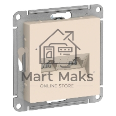 Механизм розетки компьютерной 2-м AtlasDesign RJ45 кат.5E беж.