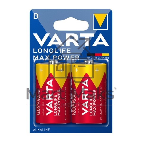 Батарейка VARTA LONGLIFE MAX P. D бл. 2