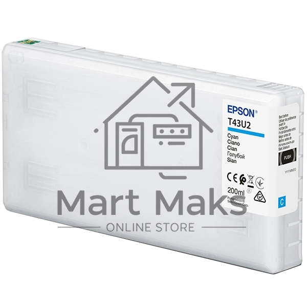 Картридж струйный Epson T43U (C13T43U240) голубой (200 мл) для SureLab SL-D800