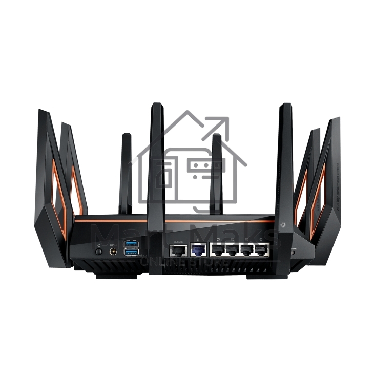 Маршрутизатор ASUS GT-AX11000, черный, 90IG04H0-MU9G00