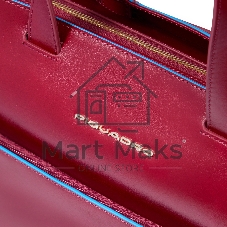 Деловая сумка женская с отделением для ноутбука Piquadro Blue Square BD6680B2/R натур.кожа красный
