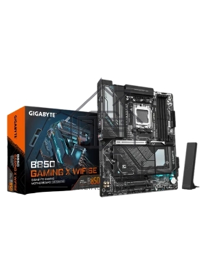 Материнская плата Gigabyte B850 GAMING X WIFI6E, AM5, AMD B850, 4xDDR5, 4xSATA, 3xM.2, 1xPCI-E 5.0 x16, 2xPCI-E 3.0 x1, 1xHDMI, 1xDP, 1x 2.5Gb LAN, 3xUSB-A 3.2 Gen 1, 1xUSB-A 3.2 Gen 2, 3xUSB-A 2.0, 1xUSB-C 3.2 Gen 2, 3x3.5 мм, 7.1, ATX