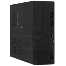 Компьютерный корпус MiniITX ExeGate EX268697RUS MI-208 Black, miniITX/mATX, без БП, 2хUSB, Audio
