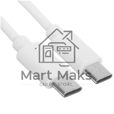 Кабель Rexant Type-C - Type-C 2,4A/1м/PVC/белый