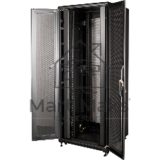 Шкаф серверный Lanmaster Business (TWT-CBB-47U-8X12-P1) напольный 47U 800x1200мм пер.дв.перфор. задн.дв.перфор.2-хст. 2 бок.пан. 800кг черный