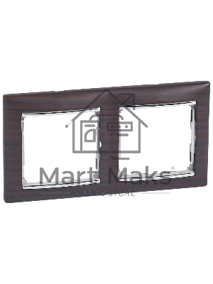 Рамка 2п гор ТемнДер/Сереб VLN Рамка 2п гор ТемнДер/Сереб VLN
