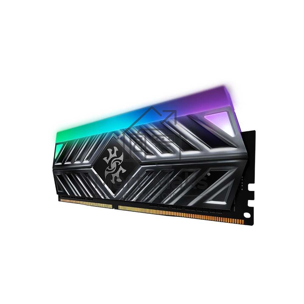 Оперативная память XPG Spectrix D41 RGB, 16GB (2x8GB), DDR4, 3200MHz, CL16, UDIMM, с радиатором, RGB, серый