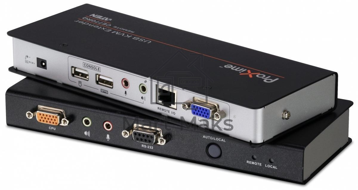 Удлинитель консоли (клав./мышь USB+мон.+аудио+RS232) на 200м USB KVM EXTENDER W/1.8M W/230V ADP