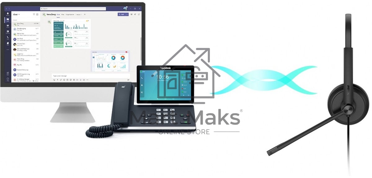 Гарнитура проводная Yealink UH34 Lite Dual UC