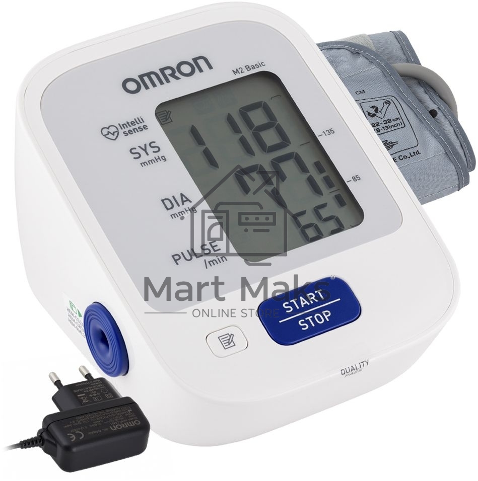 Тонометр OMRON M2 Basic (HEM-7121-ARU) с адаптером