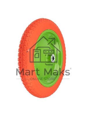 Колесо полиуретановое Сибртех 3.00-8, длина оси 90мм, подшипник 16мм