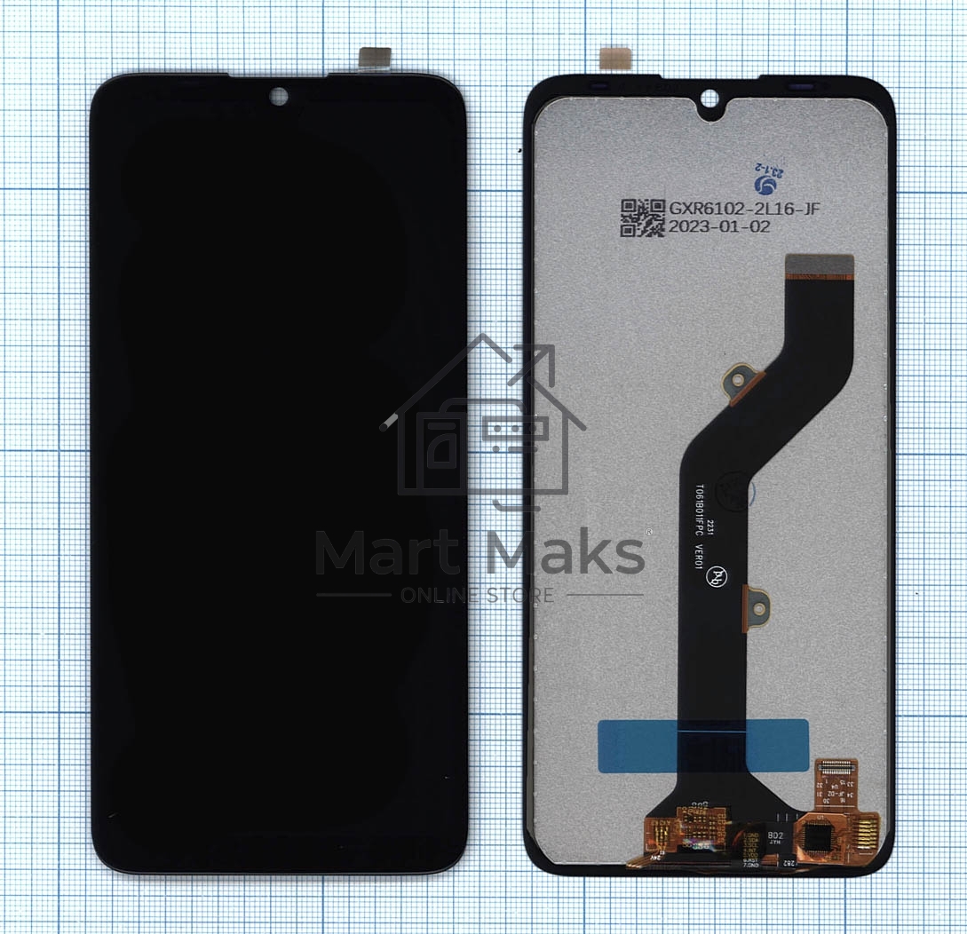 Дисплей для Tecno Pop 5 черный