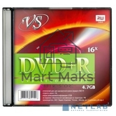 Диск DVD+R VS (PERFEO) 4.7 Gb, 16x, Slim Case (5), (5/200).