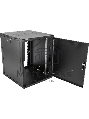 Шкаф ЦМО телекоммуникационный настенный сварной 12U (600 650) съемные стенки, дверь металл, черный