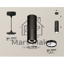 Светильник Ambrella Light XP8192001 SBK/PBK черный песок/черный полированный GX53 (A2333, C8192, N8113)