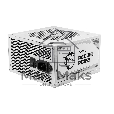 Блок питания MSI MAG A850GL PCIE5, 850Вт, 80+ Gold, 120мм, модульный, белый