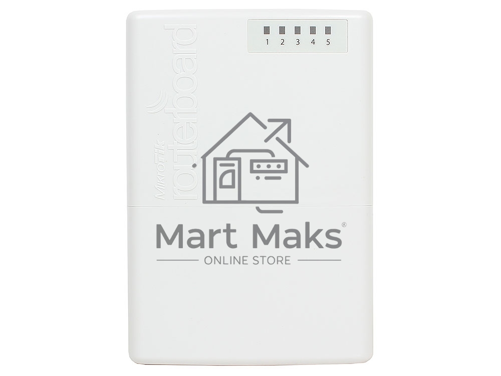Маршрутизатор MikroTik RB750P-PBr2 PowerBox with 650MHz CPU, 64MB RAM, 5xLAN (four with PoE out), RouterOS L4, outdoor case, PSU, PoE, mounting set