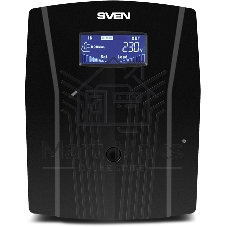 Источник бесперебойного питания UPS Sven Pro 1500 (1000 WA, LCD, USB, RG-45, 3 евро розетки)