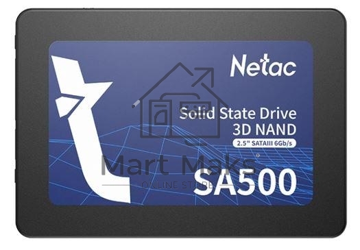 Накопитель SSD Netac SA500, 128Gb, SATA III, 2.5